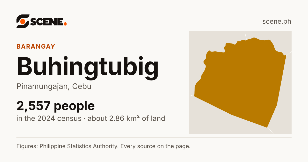 Buhingtubig, Pinamungajan, barangay: 2,557 people in the 2024 census