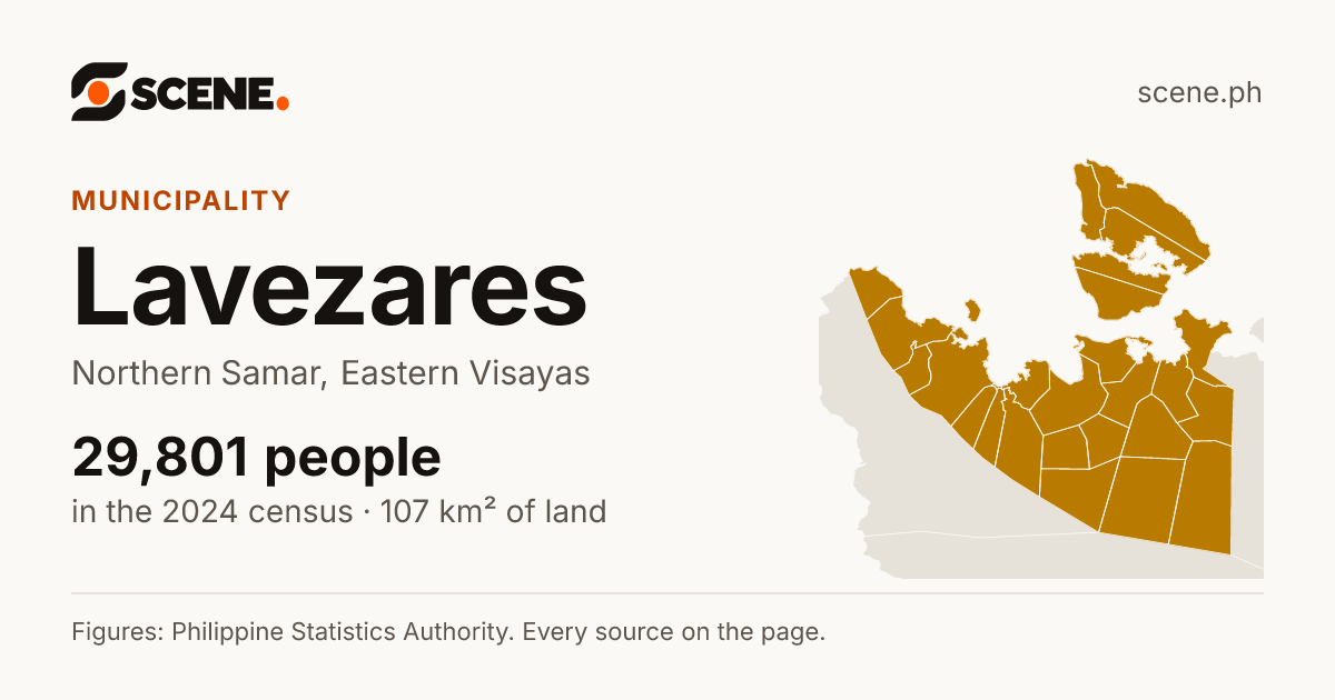 Lavezares, Northern Samar, municipality: 29,801 people in the 2024 census