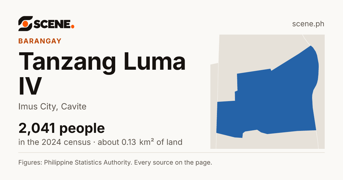 Tanzang Luma IV, Imus City, barangay: 2,041 people in the 2024 census