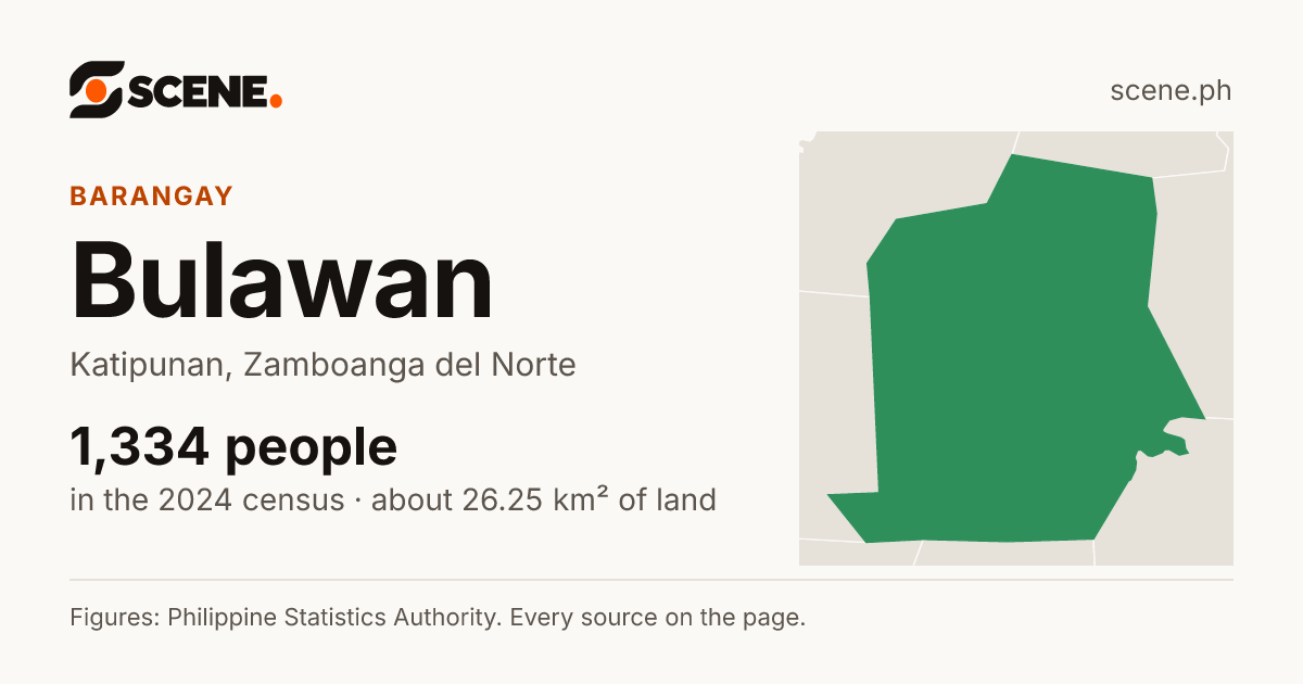 Bulawan, Katipunan, barangay: 1,334 people in the 2024 census