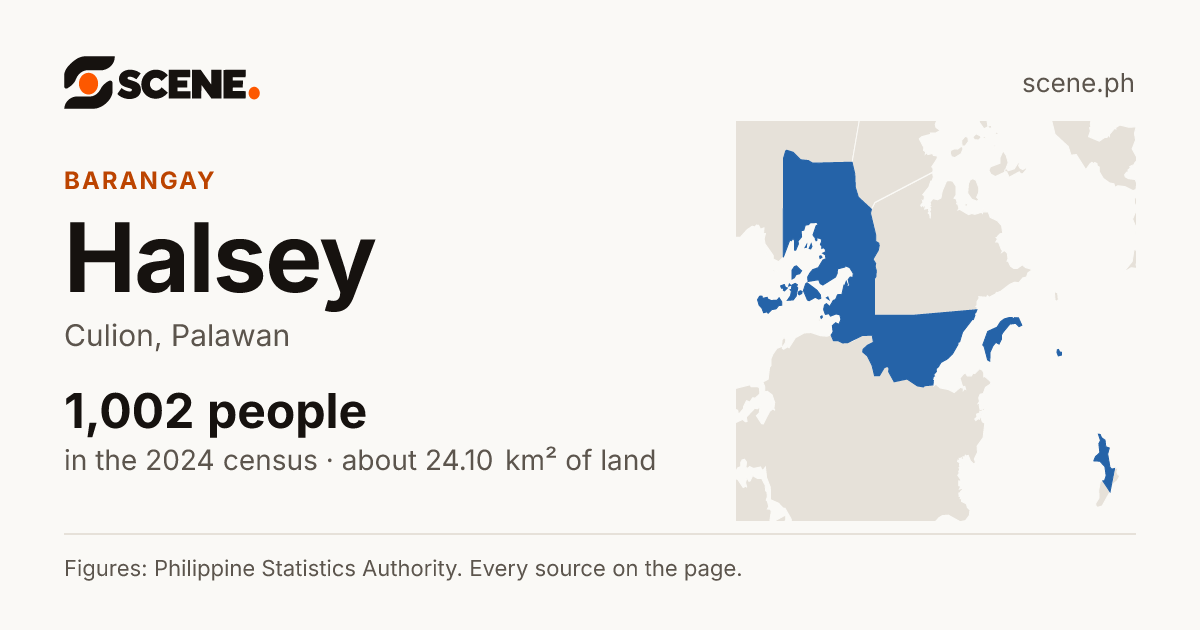 Halsey, Culion, barangay: 1,002 people in the 2024 census