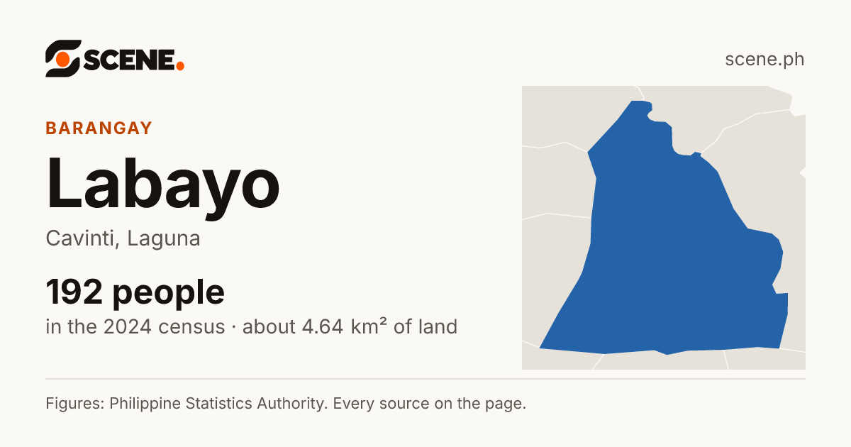 Labayo, Cavinti, barangay: 192 people in the 2024 census
