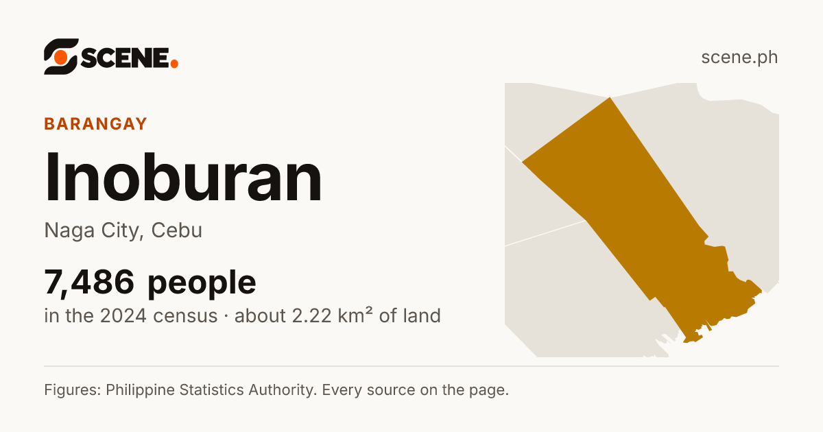 Inoburan, Naga City, barangay: 7,486 people in the 2024 census