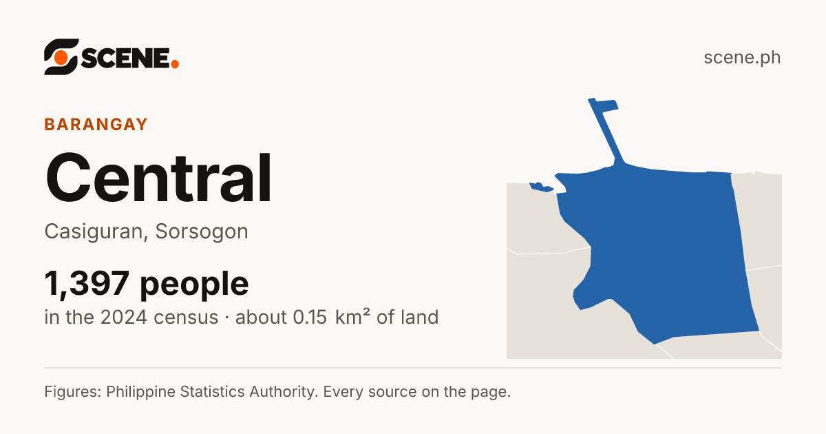 Central, Casiguran, barangay: 1,397 people in the 2024 census