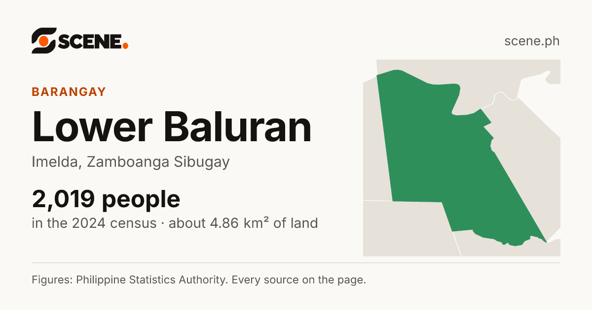 Lower Baluran, Imelda, barangay: 2,019 people in the 2024 census
