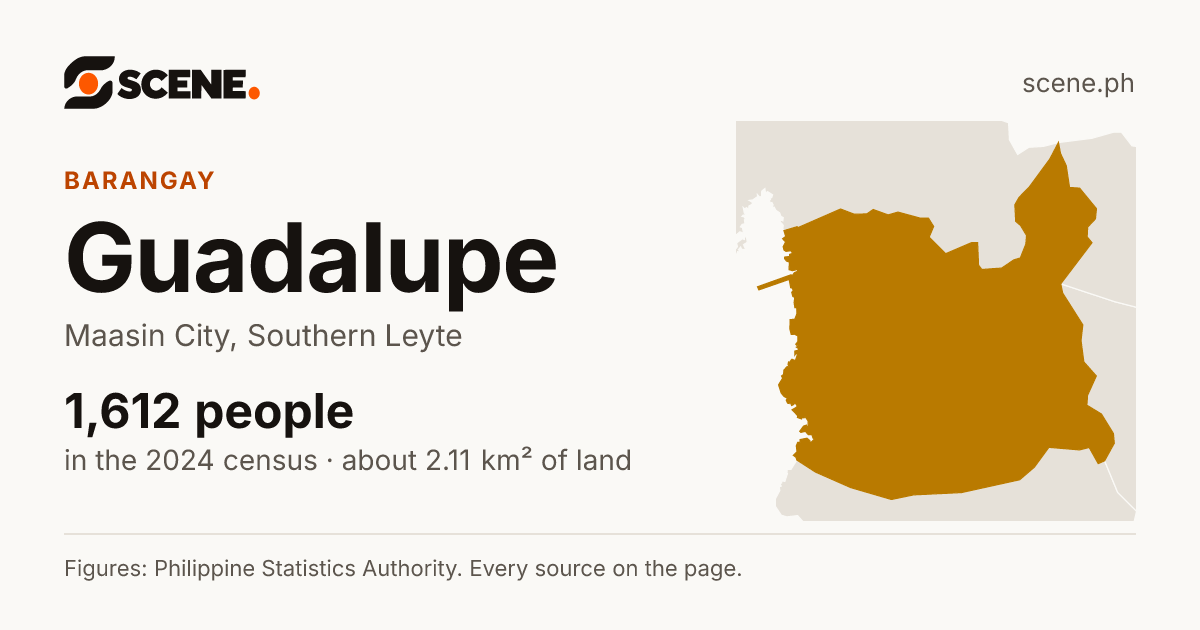 Guadalupe, Maasin City, barangay: 1,612 people in the 2024 census