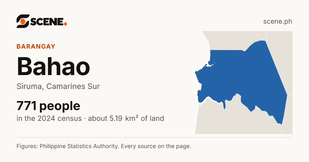 Bahao, Siruma, barangay: 771 people in the 2024 census