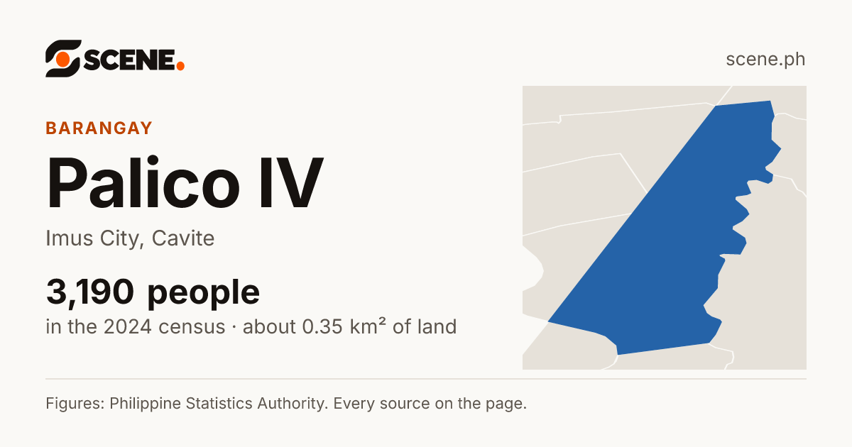 Palico IV, Imus City, barangay: 3,190 people in the 2024 census