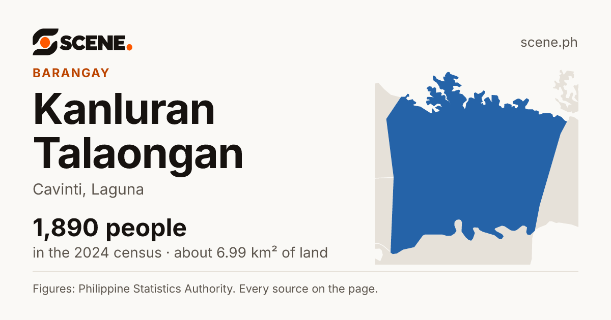 Kanluran Talaongan, Cavinti, barangay: 1,890 people in the 2024 census