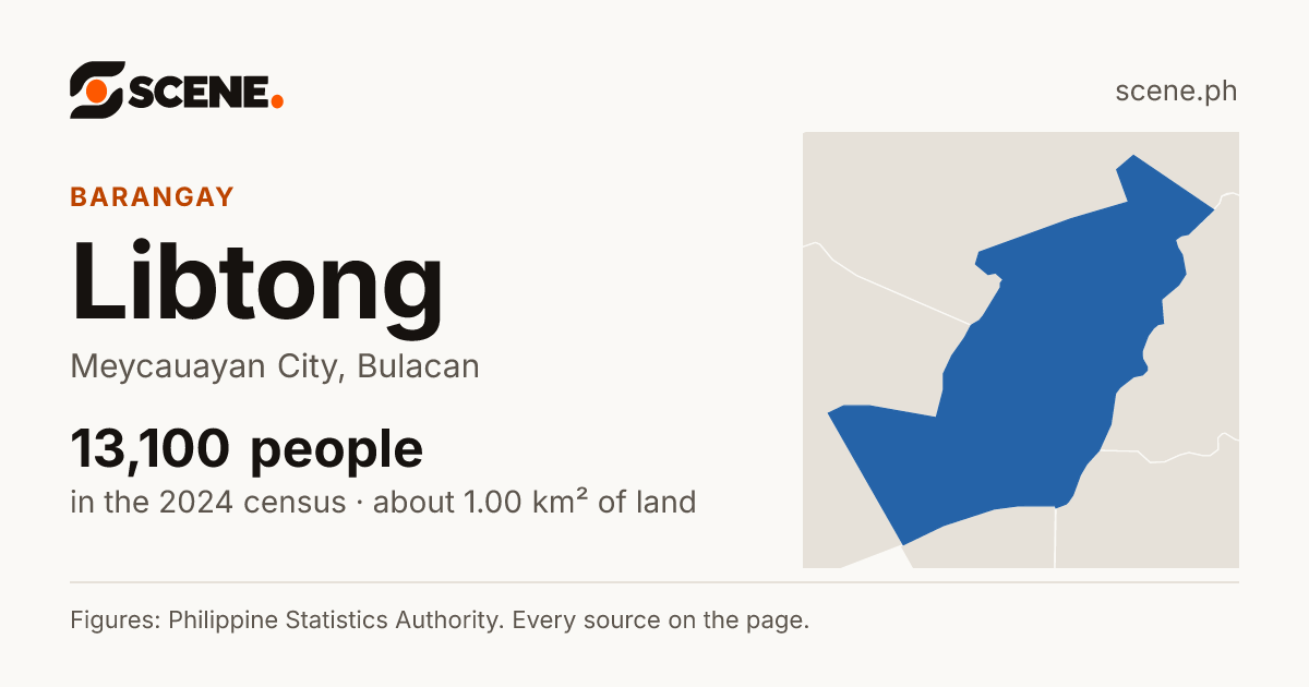 Libtong, Meycauayan City, barangay: 13,100 people in the 2024 census