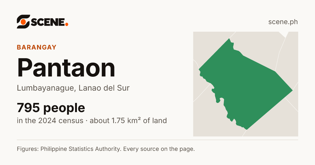 Pantaon, Lumbayanague, barangay: 795 people in the 2024 census