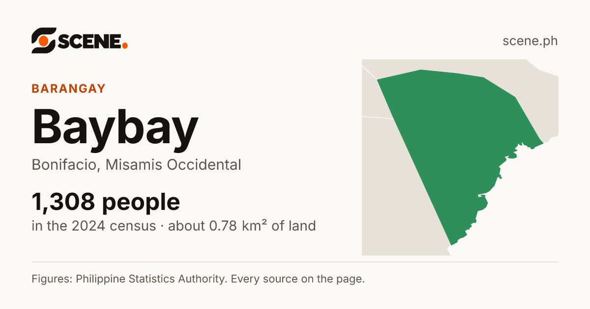Baybay, Bonifacio, barangay: 1,308 people in the 2024 census